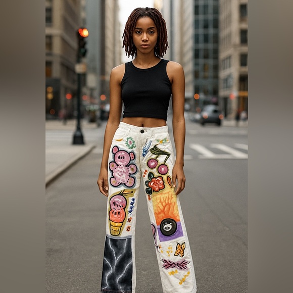 undetermined Pants - Small Women’s Graffiti Art Spray Art Painters Pants Street Wear 30 x 30